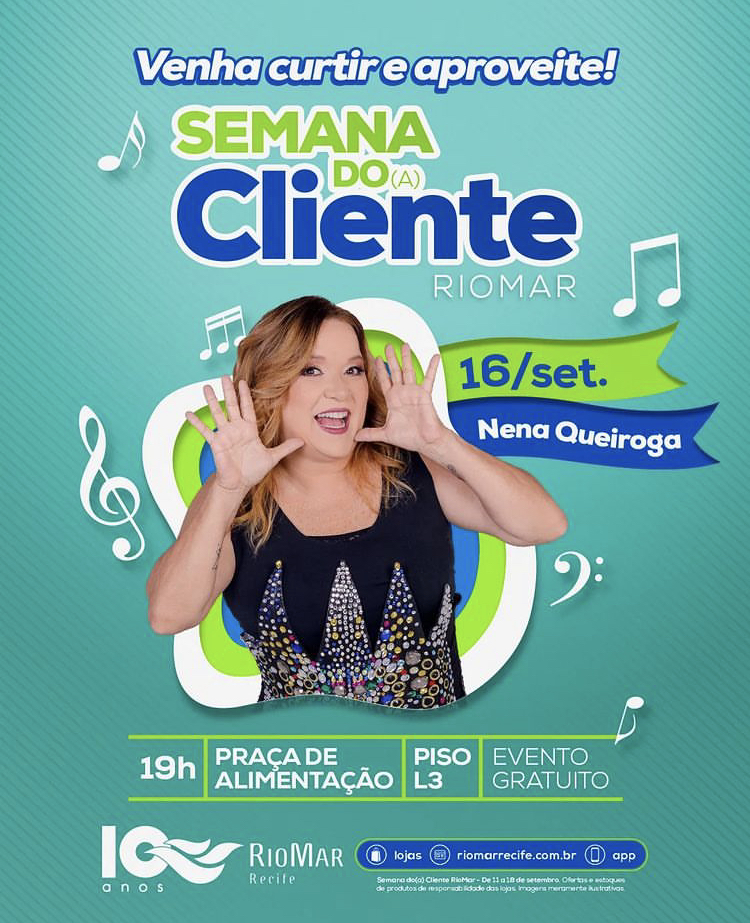 Shopping Rio Mar - Semana do Cliente. Show com Nena Queiroga